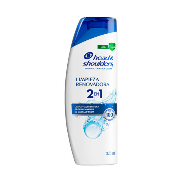 Shampoo Head and Shoulders 2 en 1 Limpieza Renovadora 375 ml